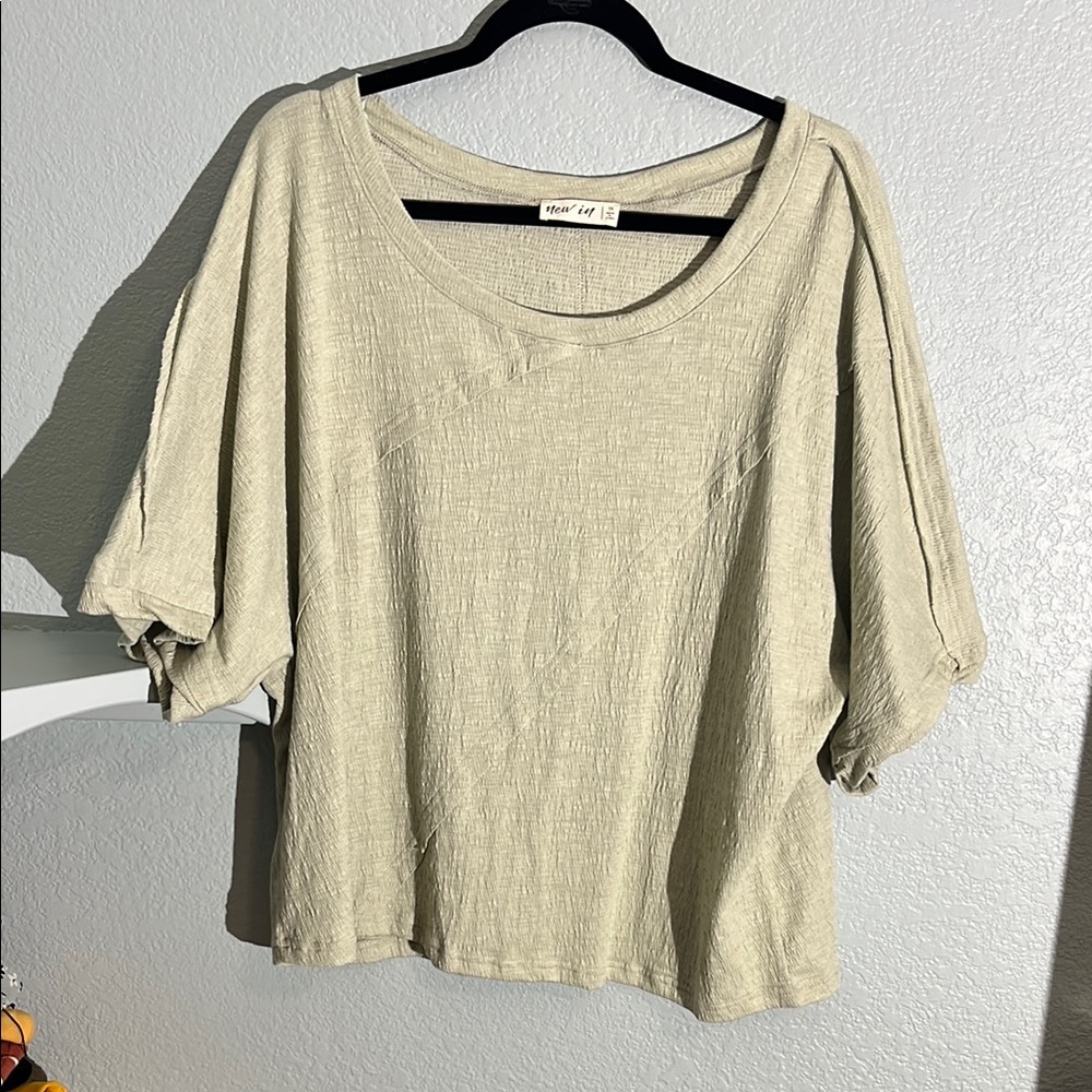 Women's Beige Loose-Fit Top